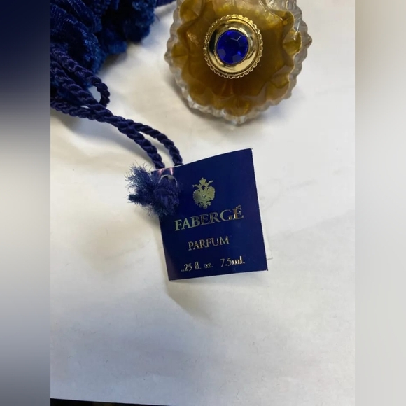Feberge Classic Parfum .25 fl oz Blue Jewel & Velvet Pouch - Picture 2 of 4